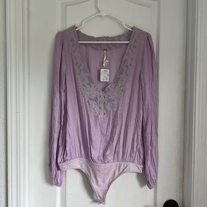 NWT! Free People Lavender Bodysuit